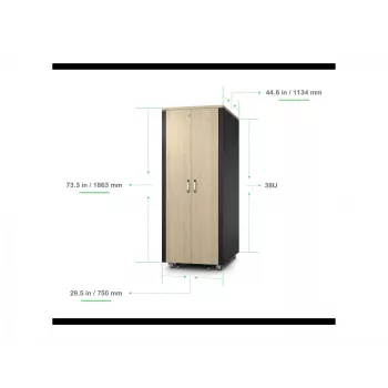 APC NetShelter - Kapp (horisontaalne) - helikindel - AC 230 V - vaher - 38U - 48,3 cm (19 tolli)