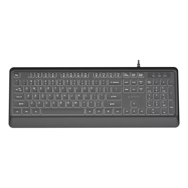 Multimeediumklaviatuur USB ENG/Must KB-UML-04 Gembird