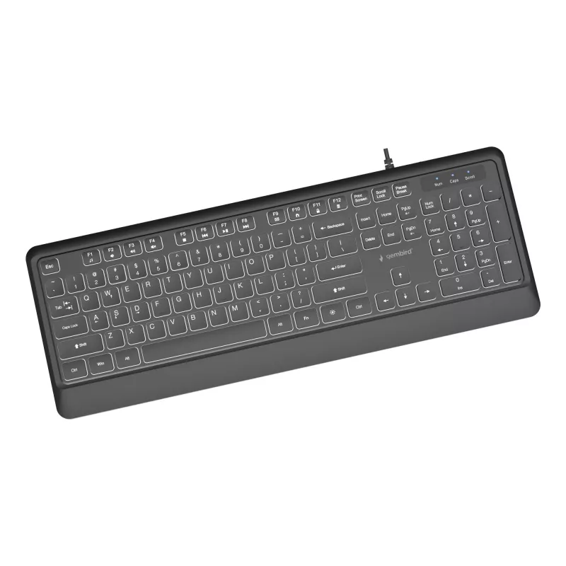 Multimeediumklaviatuur USB ENG/Must KB-UML-04 Gembird