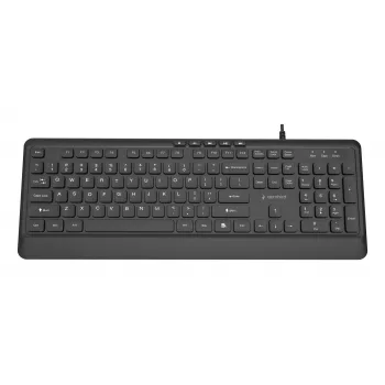 Multimeediumiklaviatuur USB ENG/Must KB-MCH-05 Gembird