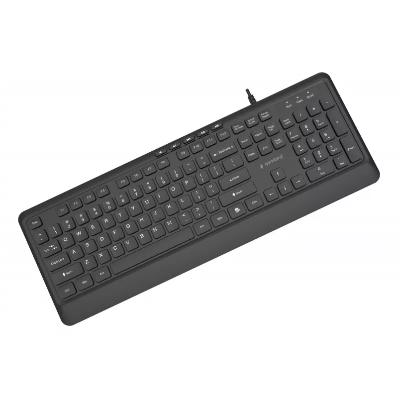 Multimeediumiklaviatuur USB ENG/Must KB-MCH-05 Gembird