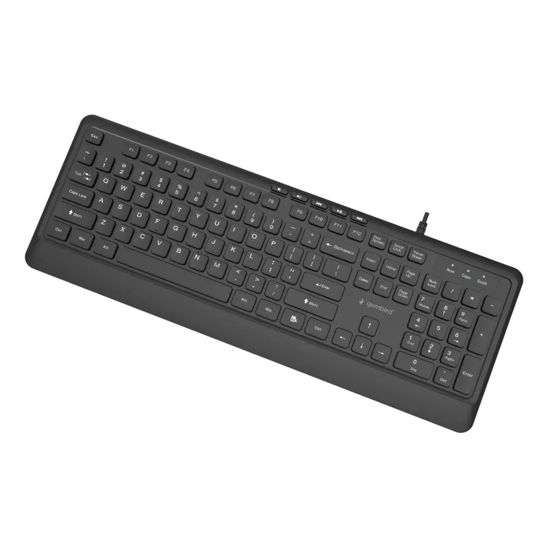 Multimeediumiklaviatuur USB ENG/Must KB-MCH-05 Gembird