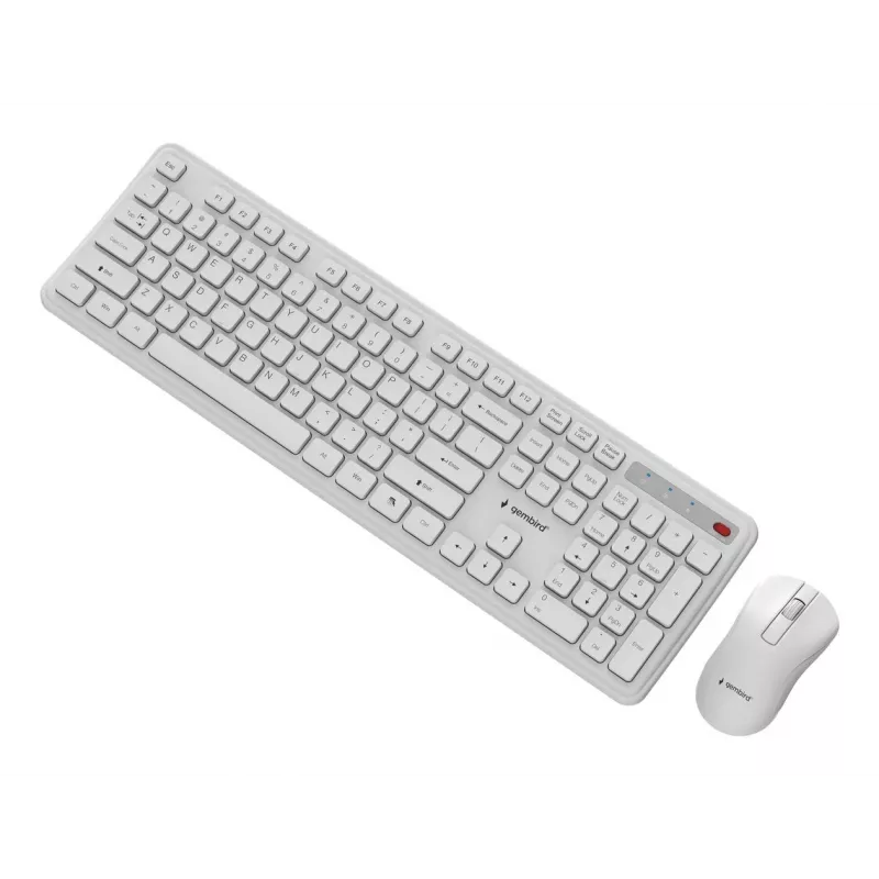Klaviatuur + Hiir Wrl ENG/WH KBS-WPS-01-W Gembird
