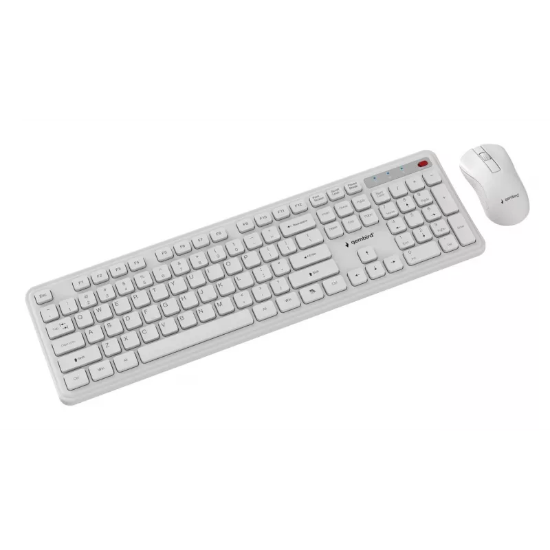 Klaviatuur + Hiir Wrl ENG/WH KBS-WPS-01-W Gembird