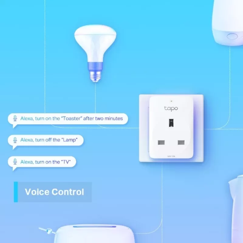 TP-Link Tapo Mini nutipistik, siseruumidesse, valge, kodu, polükarbonaat (PC), olek, CE, RoHS