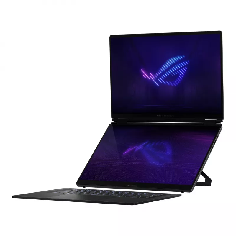 ASUS ROG Zephyrus Duo GX651AX-SR005X Intel Core Ultra 9 386H hübriid (2-ühes) 40,6 cm (16 tolli) puutetundlik WQXGA+ 64 GB LPDDR5x-SDRAM 2 TB SSD NVIDIA GeForce RTX 5090 Wi-Fi 7 (802.11be) Windows 11 Pro hall