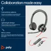 HP Poly Mustwire 8225 Stereo USB-C Peakomplekt +USB-C/A Adapter