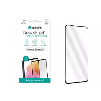 eSTUFF Samsung Galaxy A37 täiskattega ekraanikaitse. Titan Shield läbipaistev ekraanikaitse 1 tk