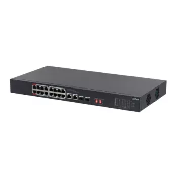 Dahua Technology PoE S3218-16ET-135 võrgulüliti Mittehallatav L2 Gigabit Ethernet (10/100/1000) Power over Ethernet (PoE) 1U Must