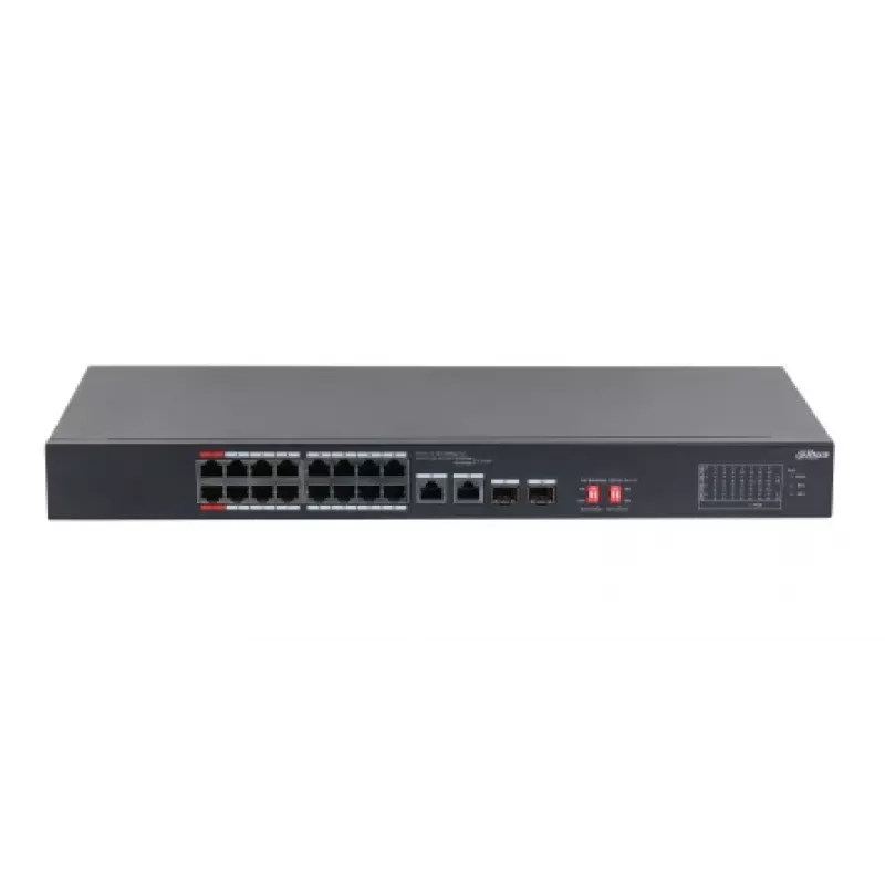 Dahua Technology PoE S3218-16ET-135 võrgulüliti Mittehallatav L2 Gigabit Ethernet (10/100/1000) Power over Ethernet (PoE) 1U Must