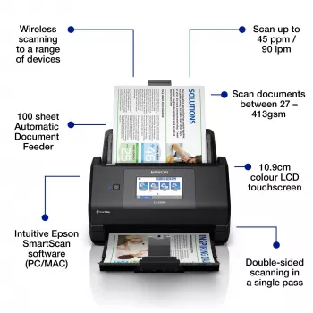 Epson WorkForce ES-590W lehtskanner 600 x 600 DPI A4 Must