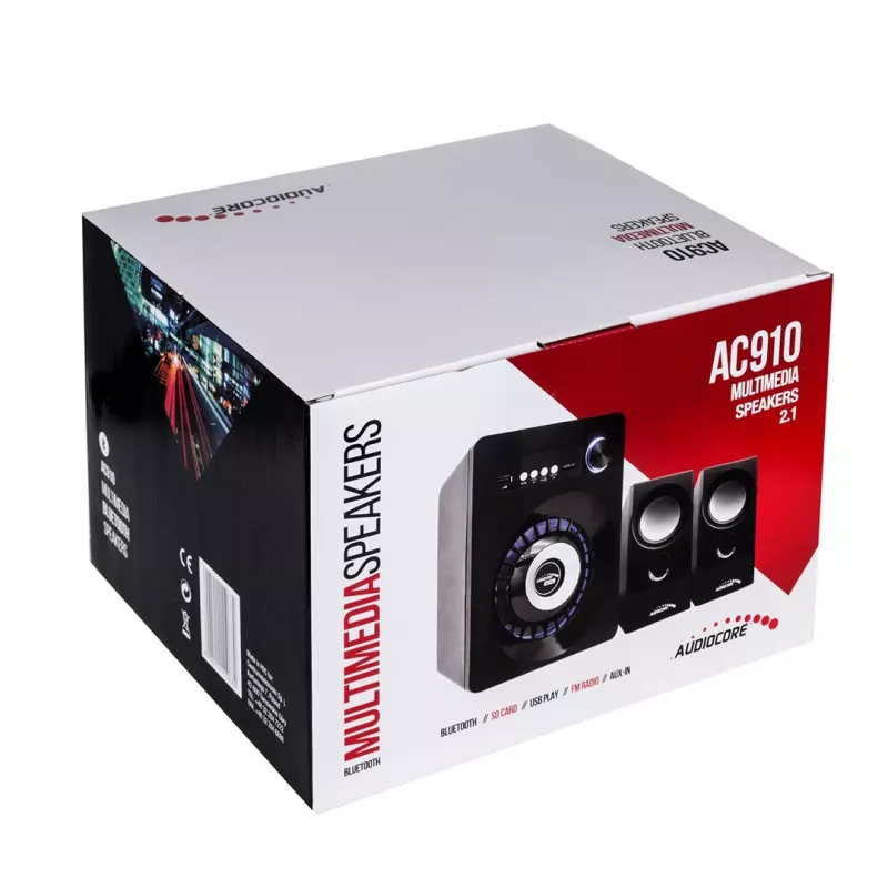 Audiocore AC910 kõlarikomplekt 10 W arvutile/sülearvutile must Bluetooth