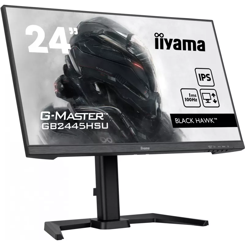 IIYAMA GB2445HSU-B1 G-Master Must Hawk 24tolline ETE IPS FHD 100Hz 250cd/m2 1ms HDMI DP USB-HUB 2x2.0 kõlarid must tuuner (P)