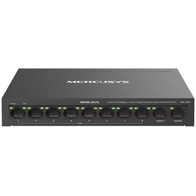 Mercusys MS110CP võrgukommutaator PoE toega Must