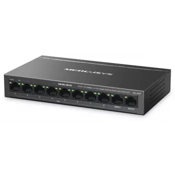 Mercusys MS110CP võrgukommutaator PoE toega Must