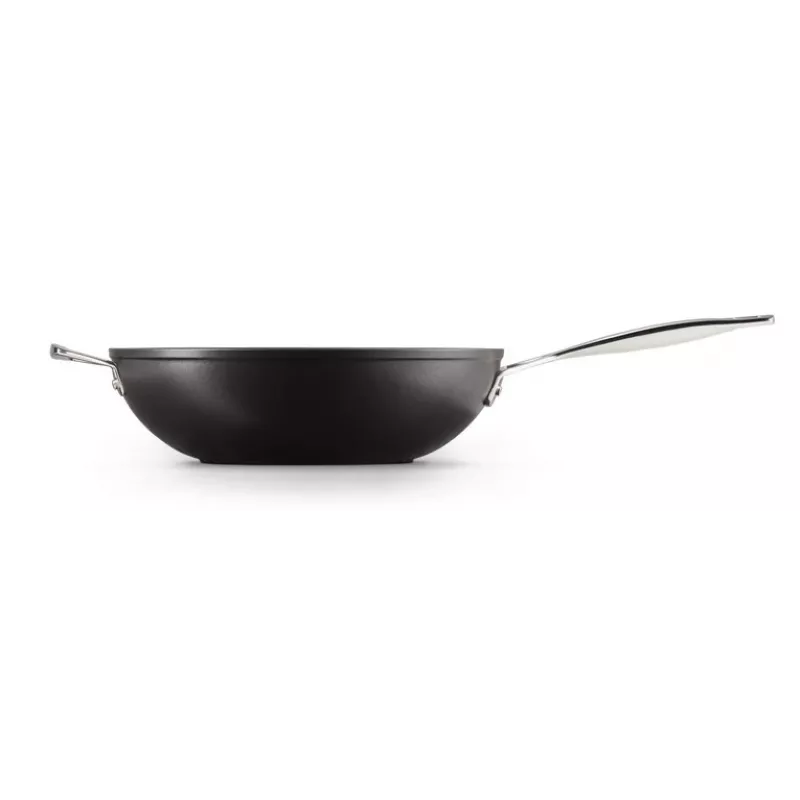 Le Creuset Toughened Non-Stick segamispann 30 cm must/hõbedane