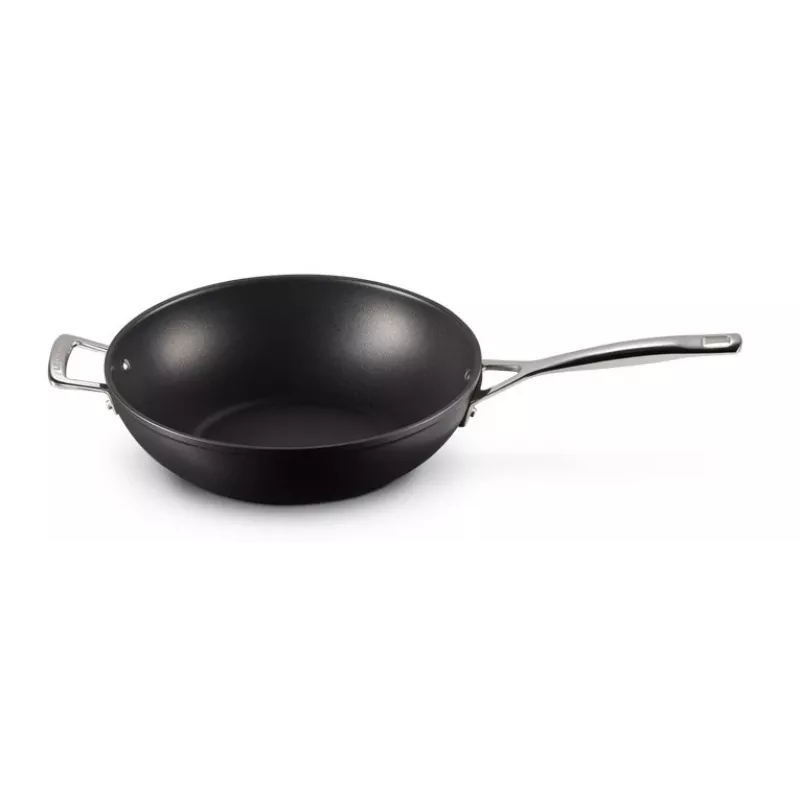 Le Creuset Toughened Non-Stick segamispann 30 cm must/hõbedane