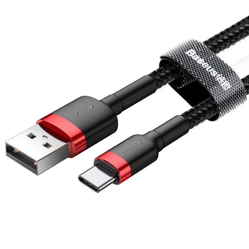 Baseus Cafule USB-C kaabel 2A 3m (Must+Punane)