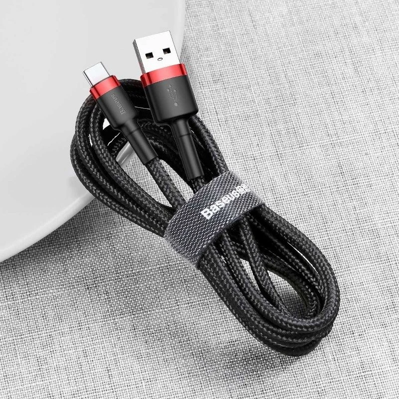 Baseus Cafule USB-C kaabel 2A 3m (Must+Punane)