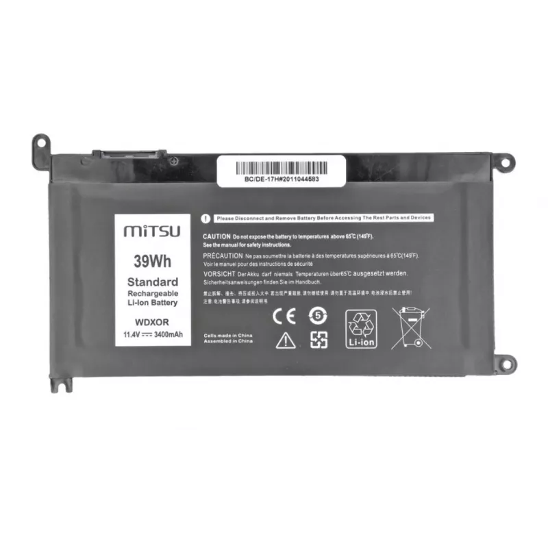 Aku DELL Vostro 14 (5468), Inspiron 15 (5568), 3400 mAh (39Wh), 11,4 V