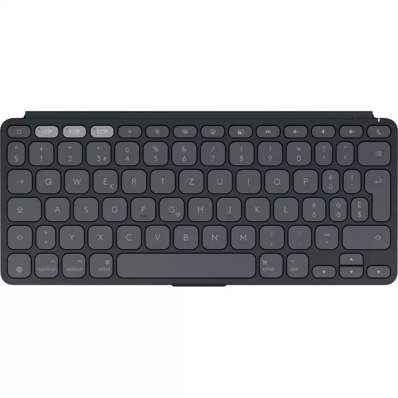 Logitech Keys-To-Go 2 iPadile - klaviatuur - sisseehitatud kate - juhtmevaba - Bluetooth LE - QWERTZ - Šveits - grafiit (920-013008)