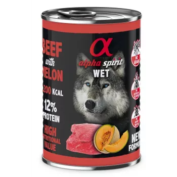 ALPHA SPIRIT WET veiseliha meloniga - märg koeratoit - 400g