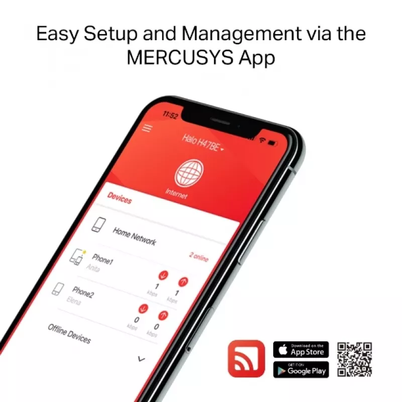 MERCUSYS Halo H47BE, Halo Mesh Wi-Fi 7 süsteem, 2 komplekti