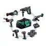 METABO komplekt COMBO 18V 6.1 (SB18LTX +SSW18LTX300BL +KH18LTX24 +W18L9-125QUICK +SSEP18LT +ULA) 4x4,0Ah kott