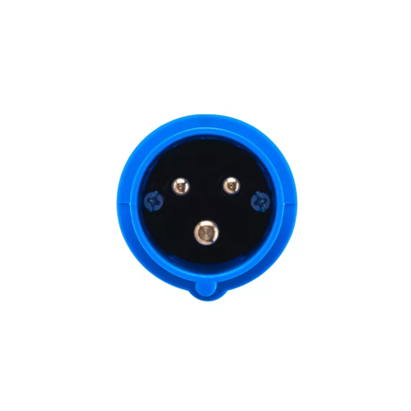 Adapter 16A 400 V punaselt CEE-pistikult 5-kontaktilisele 16A 230 V sinisele CEE 3-kontaktilisele pistikule