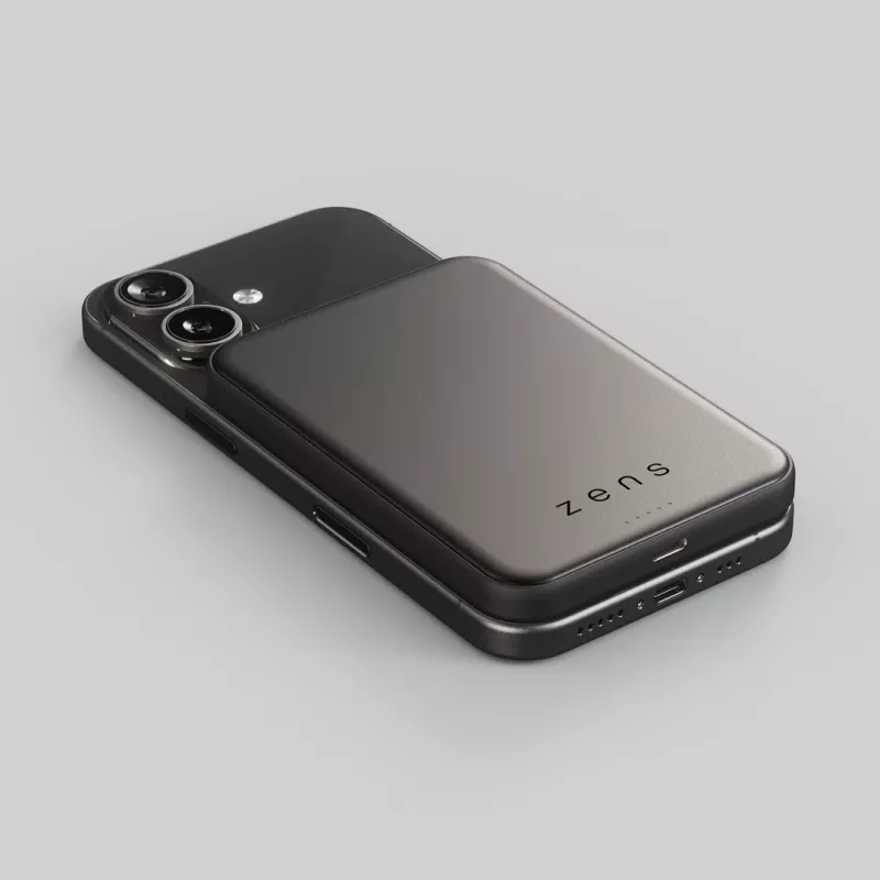 ZENS Pro 2 Semi Solid State Powerbank - Magnetic Power Bank 10000 mAh kompatybilny z MagSafe i Qi2.2 25W (Must)