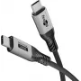 Goobay USB-C-kaabel, USB4 versioon 2.0, 1 m, must, hõbedane (74775)