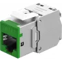 Goobay Keystone-Module RJ45 CAT 6A, STP, õhuke, Green (77945)