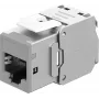 Goobay Keystone-Module RJ45 CAT 6A, STP, õhuke, helehall (77946)