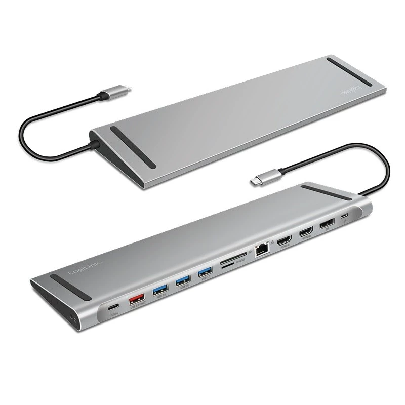 USB3.2 dokkimisjaam USB-C, 12 porti, PD