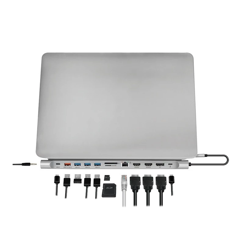 USB3.2 dokkimisjaam USB-C, 12 porti, PD