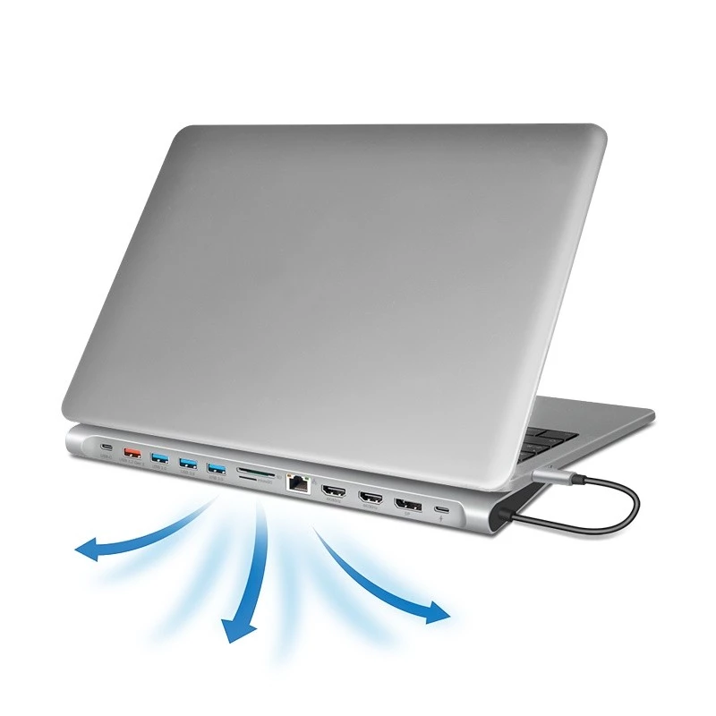 USB3.2 dokkimisjaam USB-C, 12 porti, PD