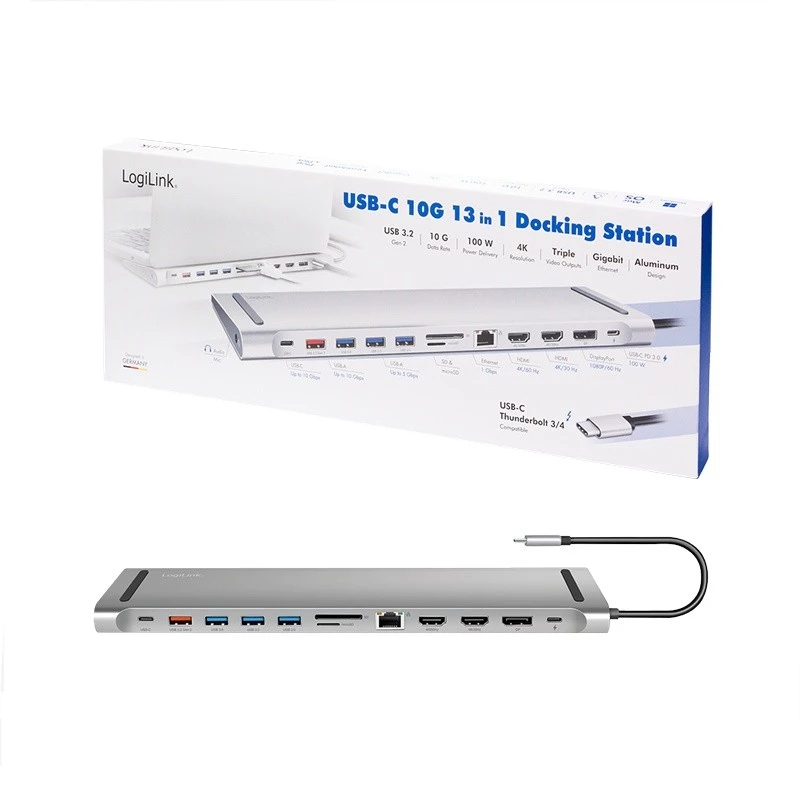 USB3.2 dokkimisjaam USB-C, 12 porti, PD