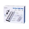 USB 3.2 Gen1 10 pordiga jaotur USB-A/C, sisse/välja lülitiga