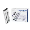 USB 3.2 Gen1 10 pordiga jaotur USB-A/C, sisse/välja lülitiga