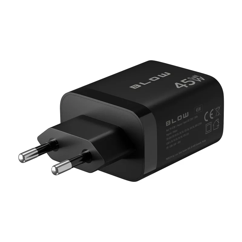 Seinalaadija USB-A USB-C PD 45W + kaabel