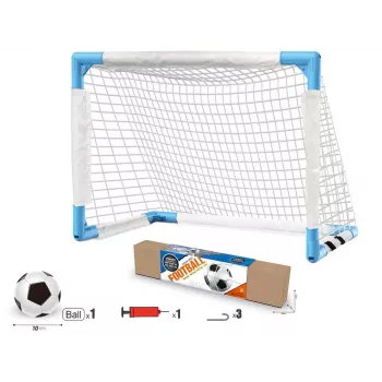 Komplekt koos värava, palli ja pumbaga