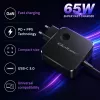GaN 65W laadija USB C PD PPS 5V 21V 3A 3.25A