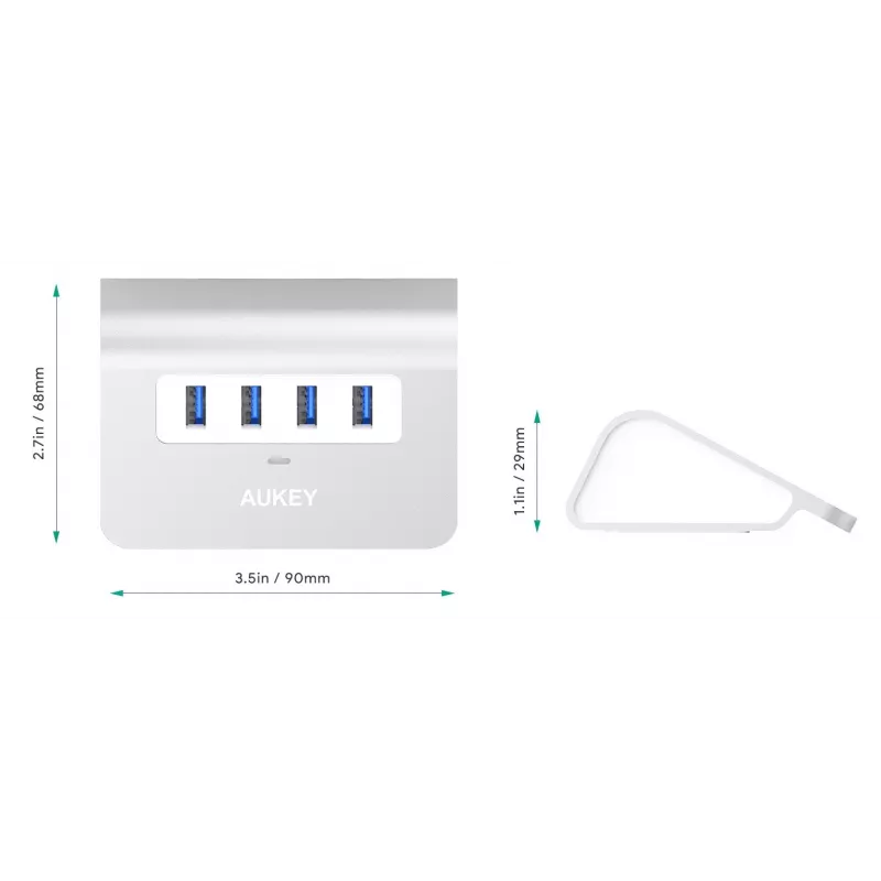 Hub CB-H5 USB alumiinium | 4xUSB 3.0 | 5Gbps
