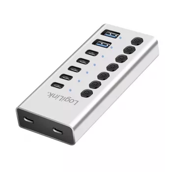 Hub USB 3.2 Gen1 7 porti USB-A/C, sisse/välja lüliti