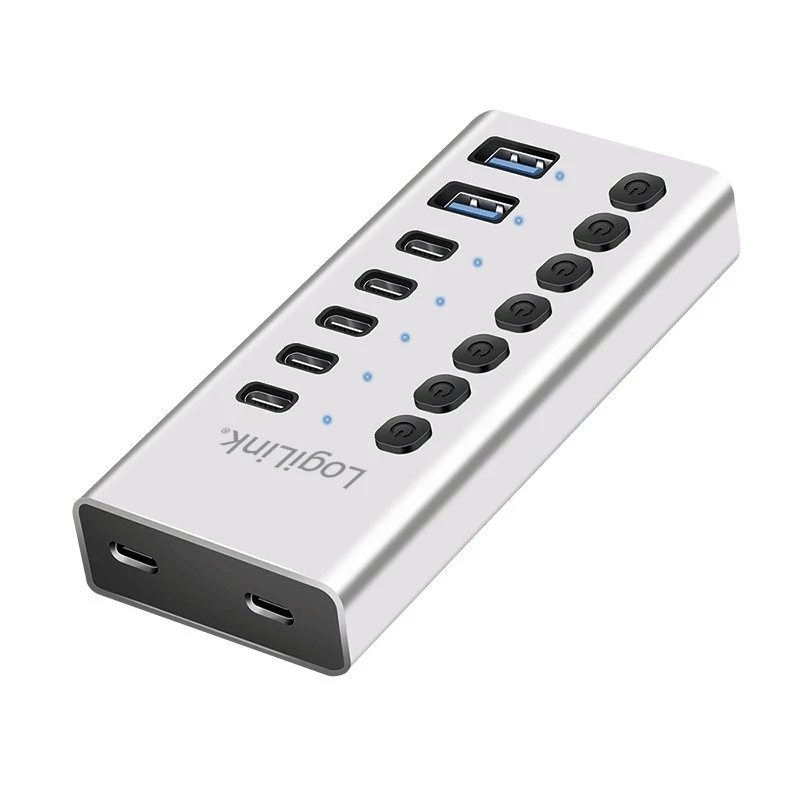 Hub USB 3.2 Gen1 7 porti USB-A/C, sisse/välja lüliti