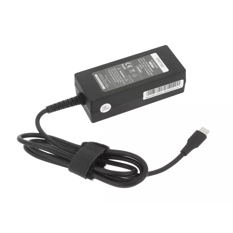 Sülearvuti laadija toiteplokk 45W USB-C 5V-9V-12V-15V/3A, 20V/2.25A PD