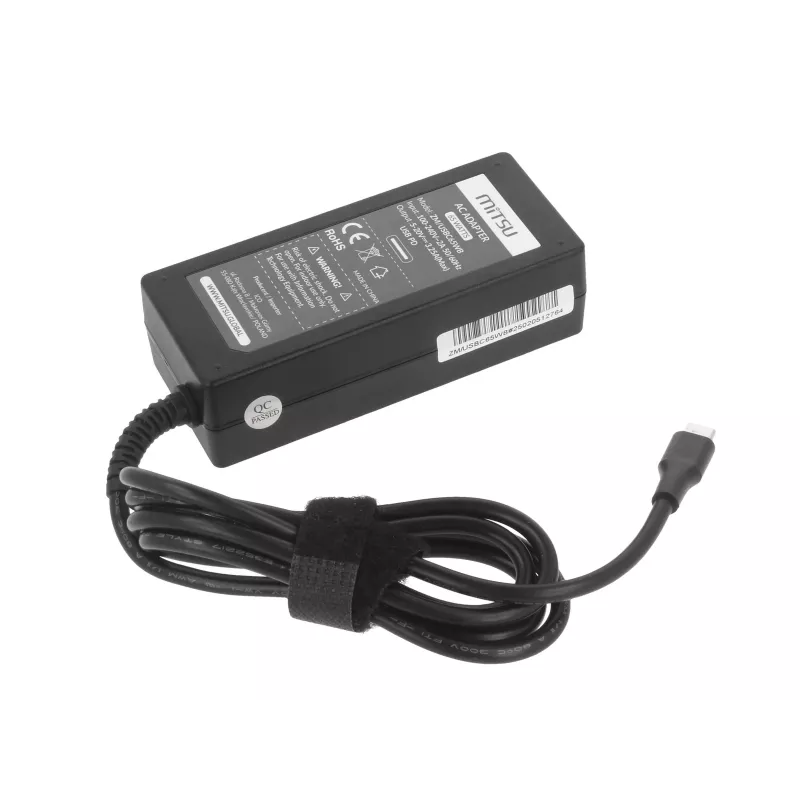 Sülearvuti laadija toiteplokk 65W USB-C 5V-9V-12V-15V-20V/3A, 20V/3.25A PD