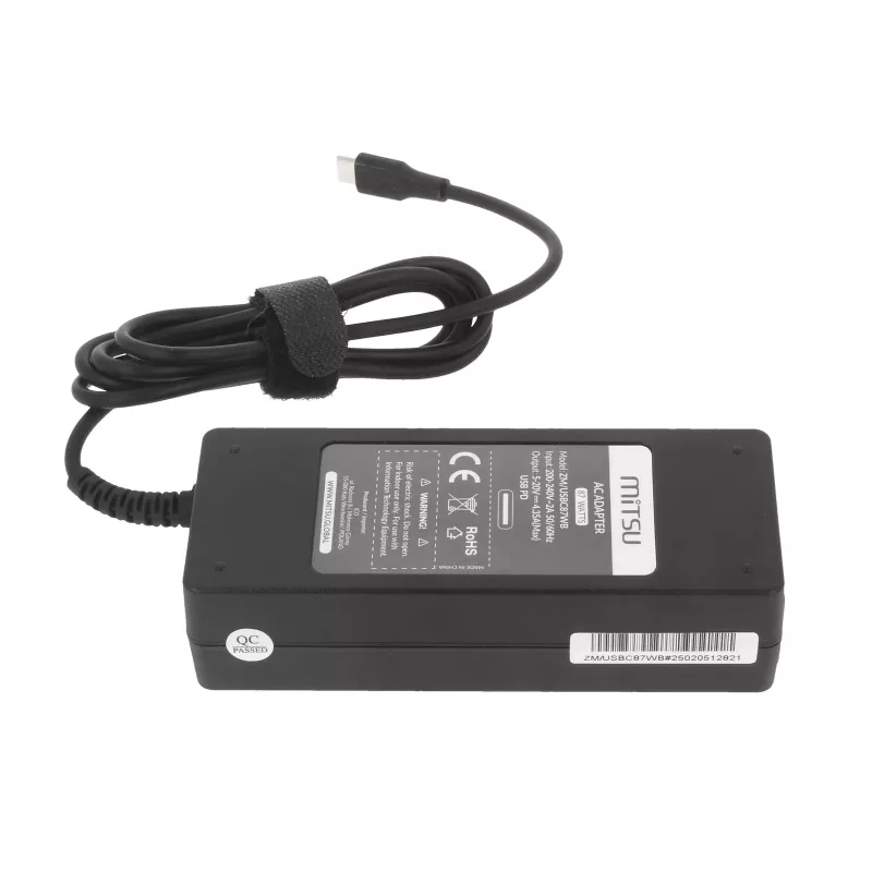 Sülearvuti laadija toiteplokk 87W USB-C 5V-9V-12V-15V/3A, 20V/3.25A, 20.2V/4.3A PD