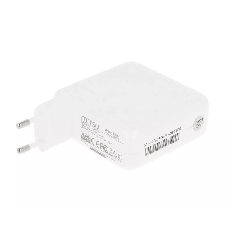 Sülearvuti laadija toiteplokk 61W USB-C 5V-9V-12V-15V-20V-20.3V/3A PD