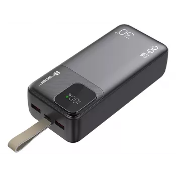 Tracer 47824 Prime-V3 30000mAh QC22.5W+PD20W Power Bank, Must